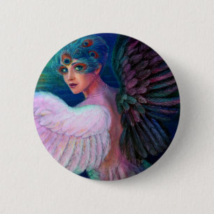 Wings Pfau-Dame von Dualität Button