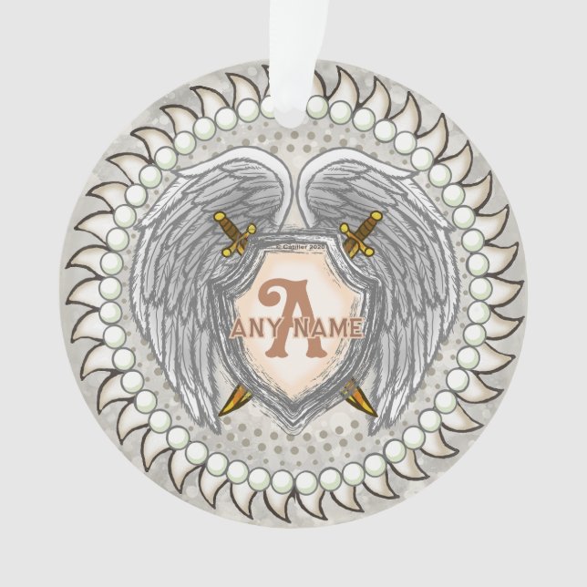 Wings Schwert Monogramm  Ornament (Vorderseite)