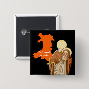 Winifred of Wales (P 002) Button