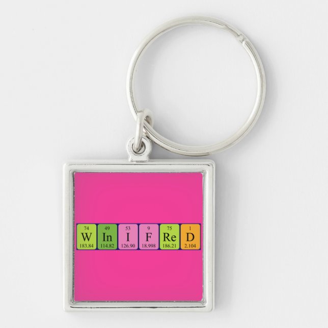 Winifred Periodenname Schlüsselring Schlüsselanhänger (Vorne)