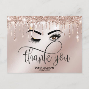 Wink Beautiful Brown Eye mit Goldkrone  Postkarte