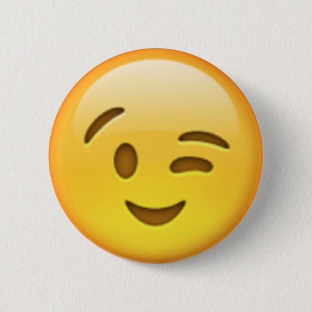 Wink Emoji Button (Vorderseite)