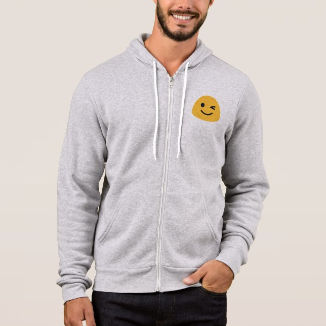 Wink Emoji Hoodie (Vorderseite)