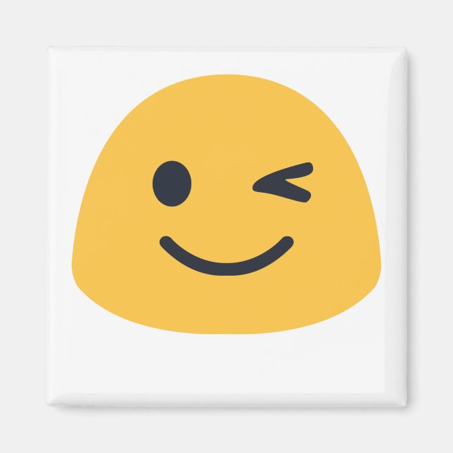 Wink Emoji Magnet (Vorne)