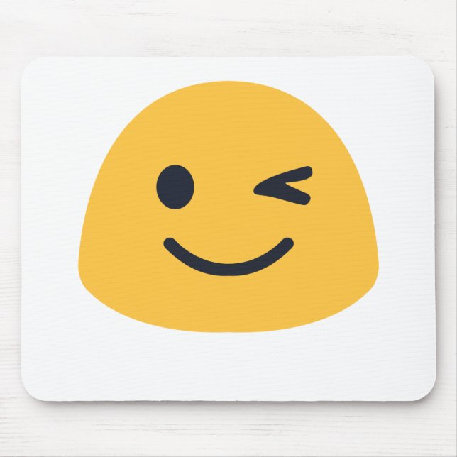 Wink Emoji Mousepad (Vorne)