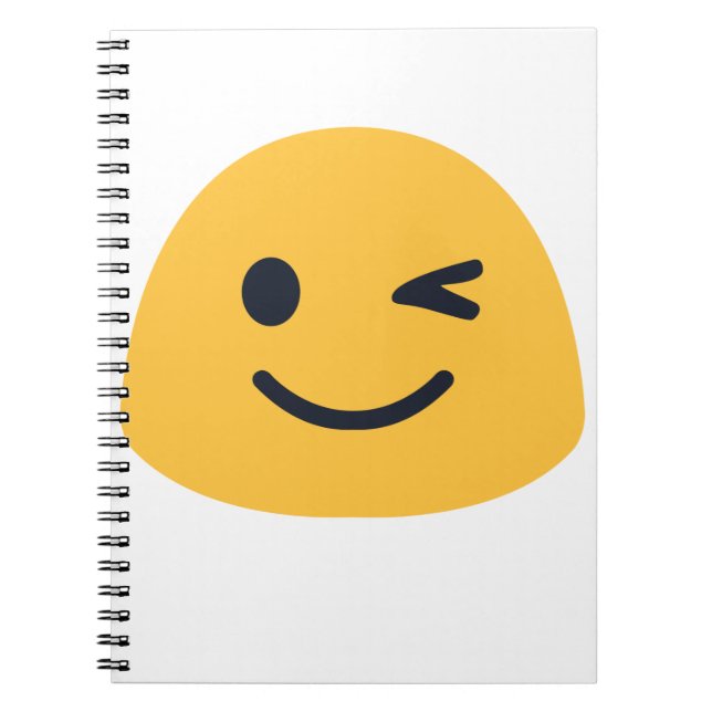 Wink Emoji Notizblock (Vorderseite)
