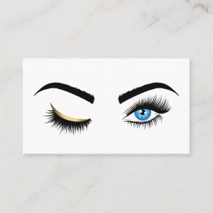 Wink Eye Makeup Künstler Blue Eyes Lash Extension Visitenkarte