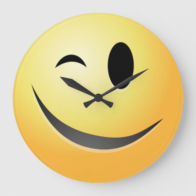 WINK FACE GROßE WANDUHR (Vorderseite)