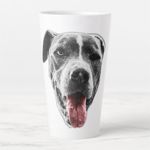 Wink & Red Tongue Pup — Nahes Portrait Milchtasse