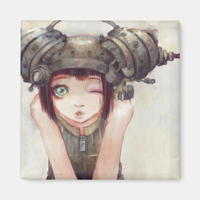 Wink Square Magnet (Vorne)