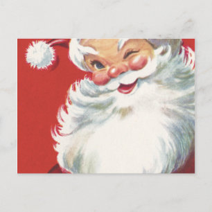 Wink vom Weihnachtsmann Feiertagspostkarte