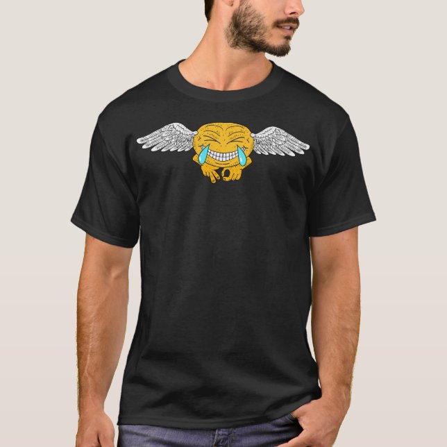 Winkel von Rand lustig lächelnd Emoji. T-Shirt (Vorderseite)