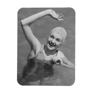 Winkende Frau Magnet