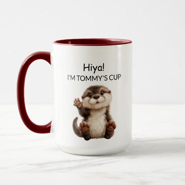 Winkender Otterbaby Tasse (Links)
