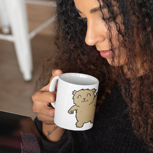Winkender süßer lächelnder Bär Kaffeetasse