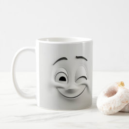 Winking Cartoon Face 3D-Tasse 13 Kaffeetasse