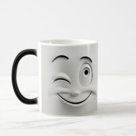 Winking Cartoon Face 3D Verwandlungstasse