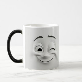 Winking Cartoon Face 3D Verwandlungstasse