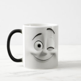 Winking Cartoon Face 3D Verwandlungstasse