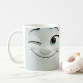 Winking-Cartoon-Gesichter 3D-Tasse 4 Kaffeetasse
