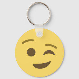 Winking Emoji Schlüsselanhänger