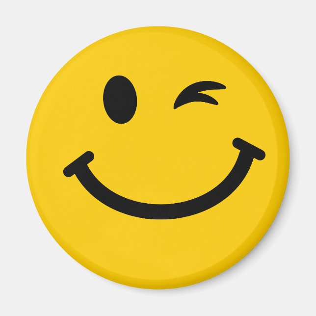 Winking-Gesicht Magnet (Vorne)