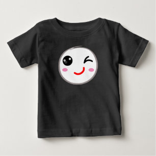 Winking Gesicht, wink Lächeln Baby T-shirt