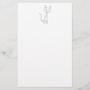Winking Gray Cat. Briefpapier