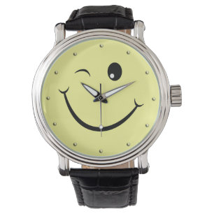 Winking Happy Face Armbanduhr