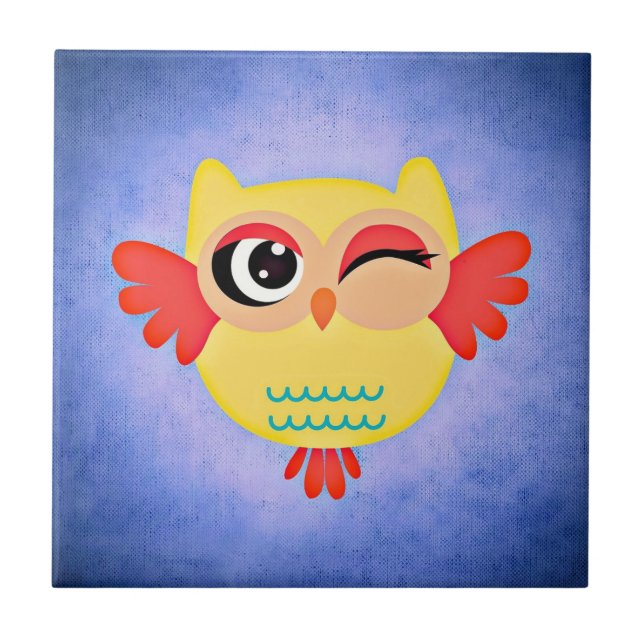 Winking Owl Fliese (Vorderseite)