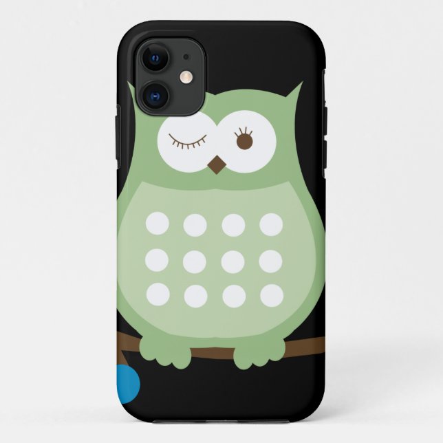 Winking Owl iPhone 5 Fall (grün) Case-Mate iPhone Hülle (Rückseite)