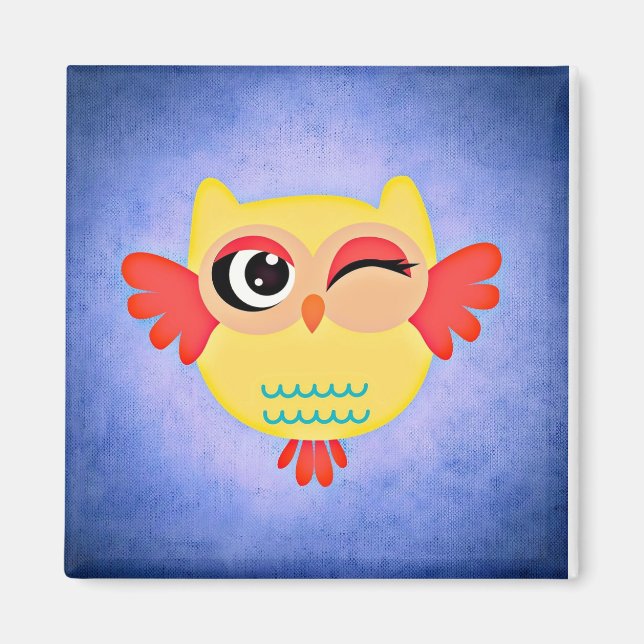 Winking Owl Magnet (Vorne)