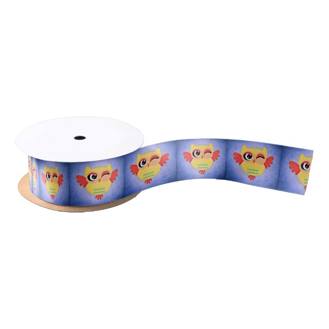 Winking Owl Satinband (Spule)