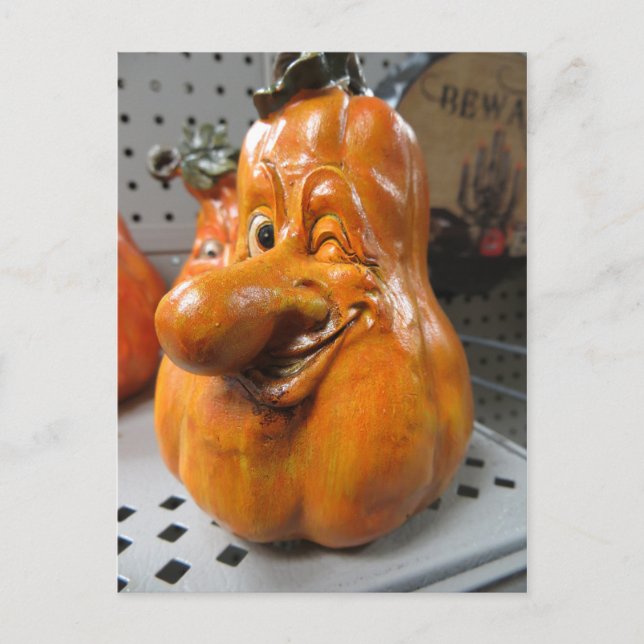 Winking Pumpkin Postkarte (Vorderseite)