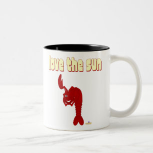 Winking Red Lobster Liebe The Sun Zweifarbige Tasse