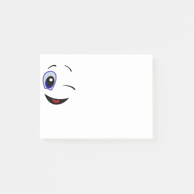 WINKING SMILEY POST-IT KLEBEZETTEL (Vorderseite)