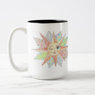 Winking Sun - CBS Sonntagmorgen Zweifarbige Tasse