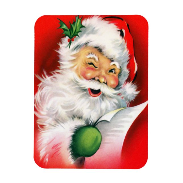 Winking Weihnachten naughty oder Nice List Funny Magnet (Vertikal)