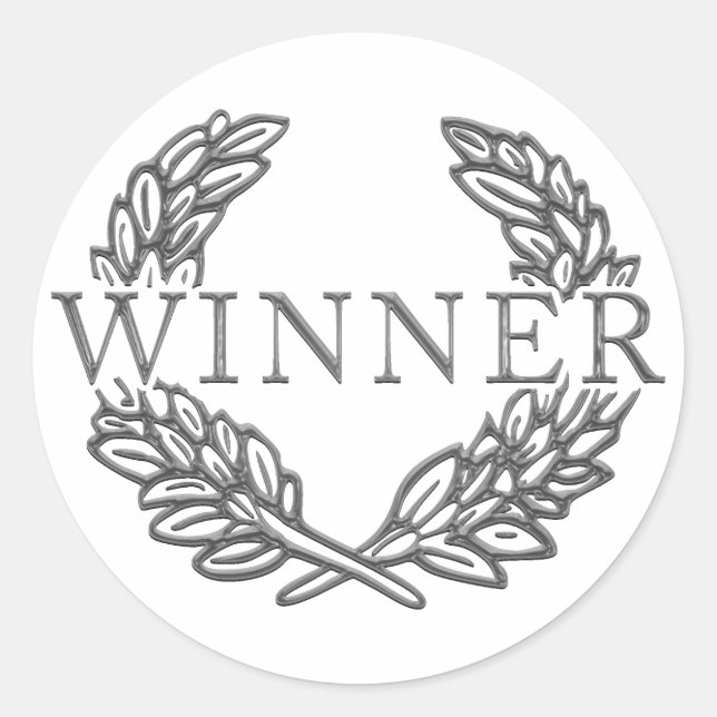 WINNER-Aufkleber. Runder Aufkleber (Vorderseite)