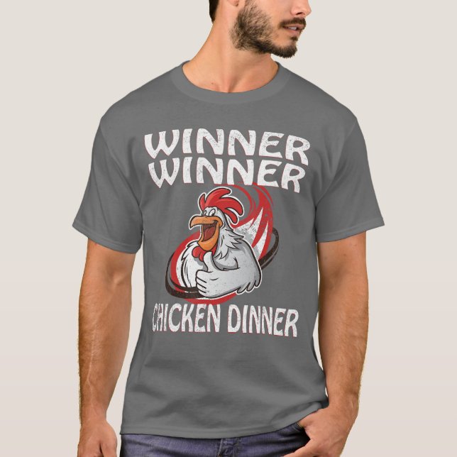 Winner Loser Video Game Chicken Dinner Game Player T-Shirt (Vorderseite)