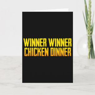 Winner Winner Chicken Dinner Schwarz Herren Modern Karte