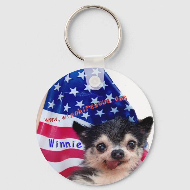 Winnie (American Flag) Schlüsselanhänger (Vorderseite)