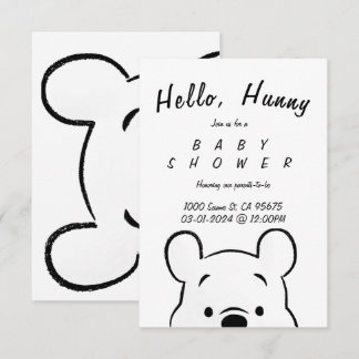 WINNIE BABY SHOWITE INVITE EINLADUNG