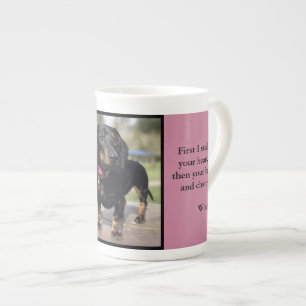 Winnie das daschund prozellantasse