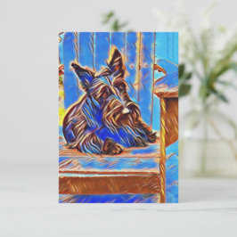 Winnie in Blue Dankeskarte