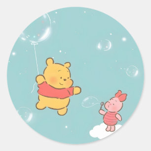 Winnie Puuh Seifenblasen  Runder Aufkleber