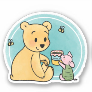 Winnie the Pooh and Piglet Aufkleber