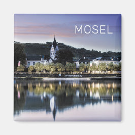 Winningen Moselle Sunset Panorama Deutschland Vint Magnet