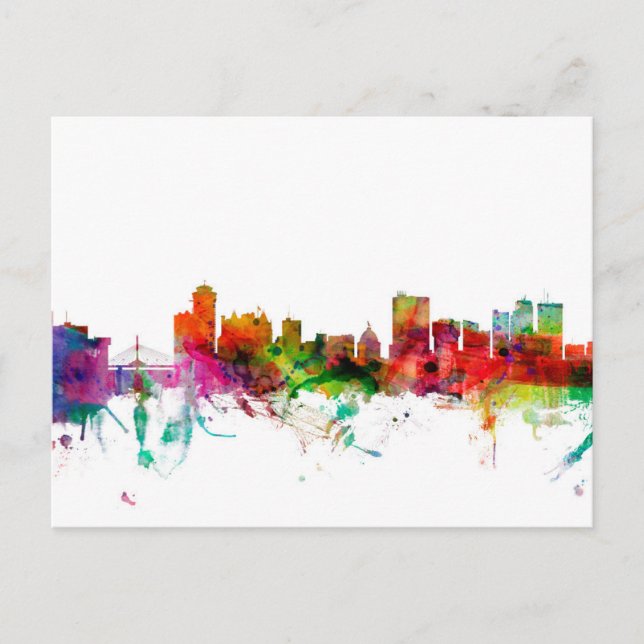 Winnipeg Canada Skyline Postkarte (Vorderseite)