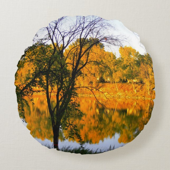 Winnipeg Herbst Rundes Kissen (Vorderseite)